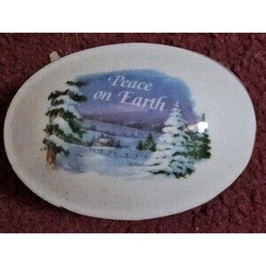 Peace On Earth Christmas Keepsake Porcelain Box